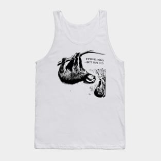 UPSIDE DOWN prehistoric three toed sloth from vintage artwork Tank Top